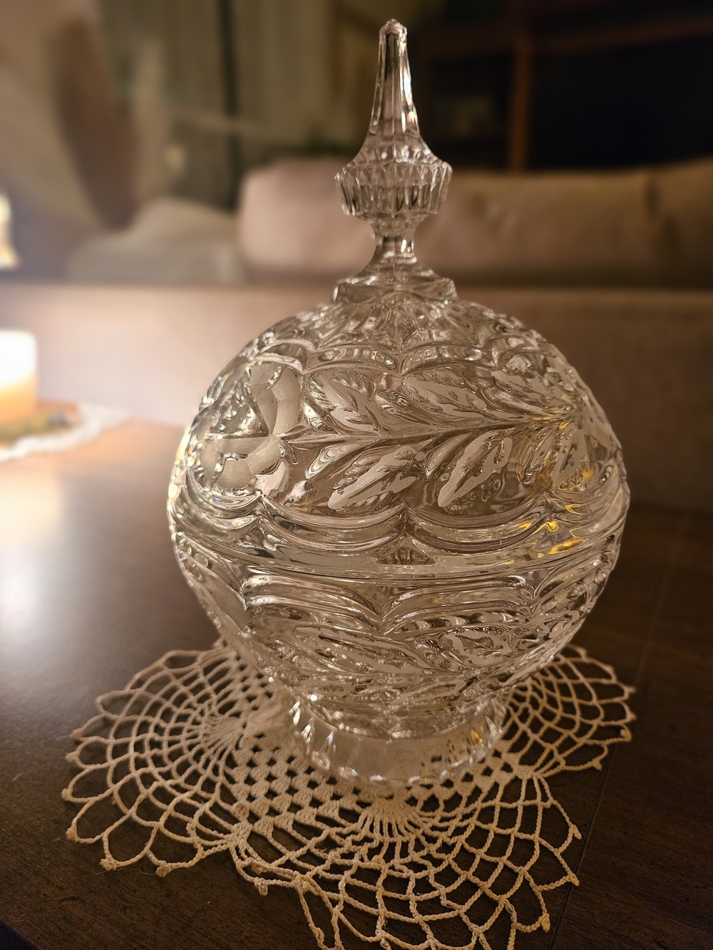 Vintage Glass Candy Jar